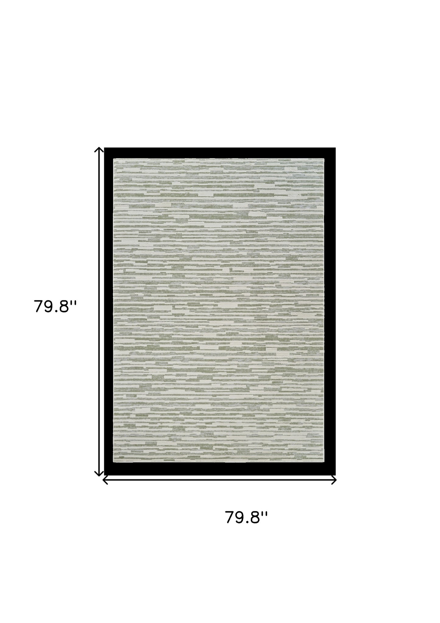 7' X 10' Beige and Green Abstract Distressed Area Rug