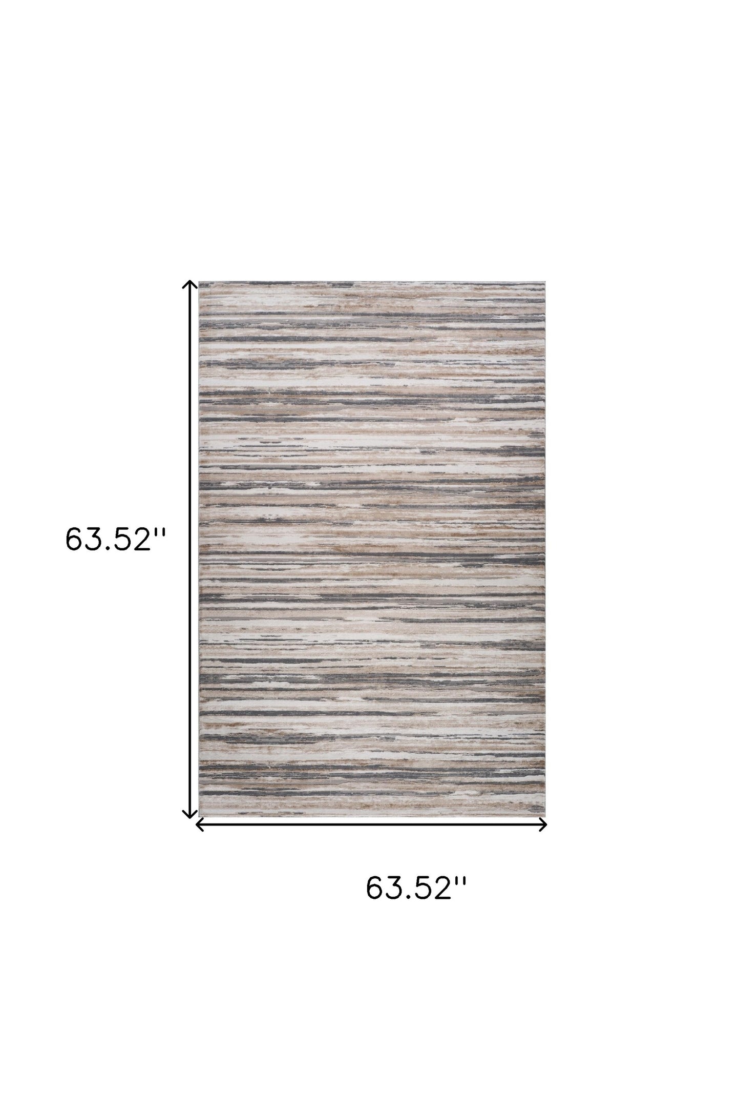 5' X 8' Beige and Gray Abstract Distressed Area Rug