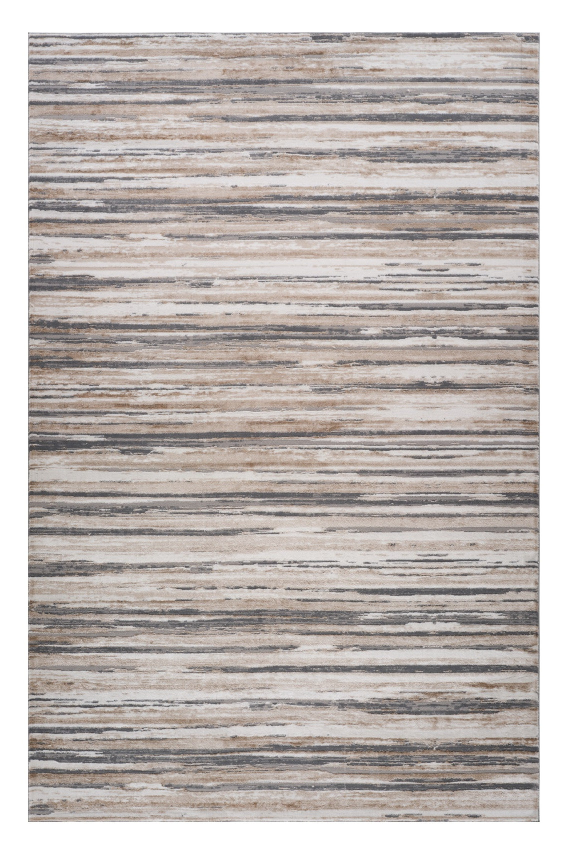 5' X 8' Beige and Gray Abstract Distressed Area Rug