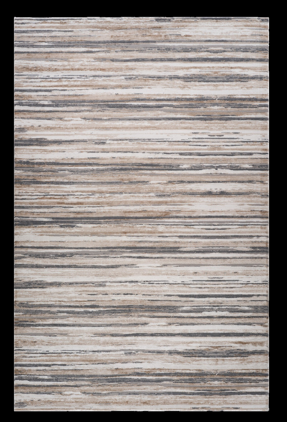 7' X 10' Beige and Gray Abstract Distressed Area Rug