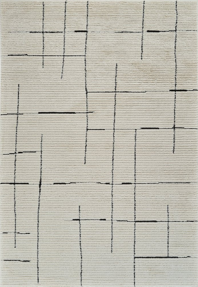 8' X 11' Cream and Green Abstract Distressed Area Rug