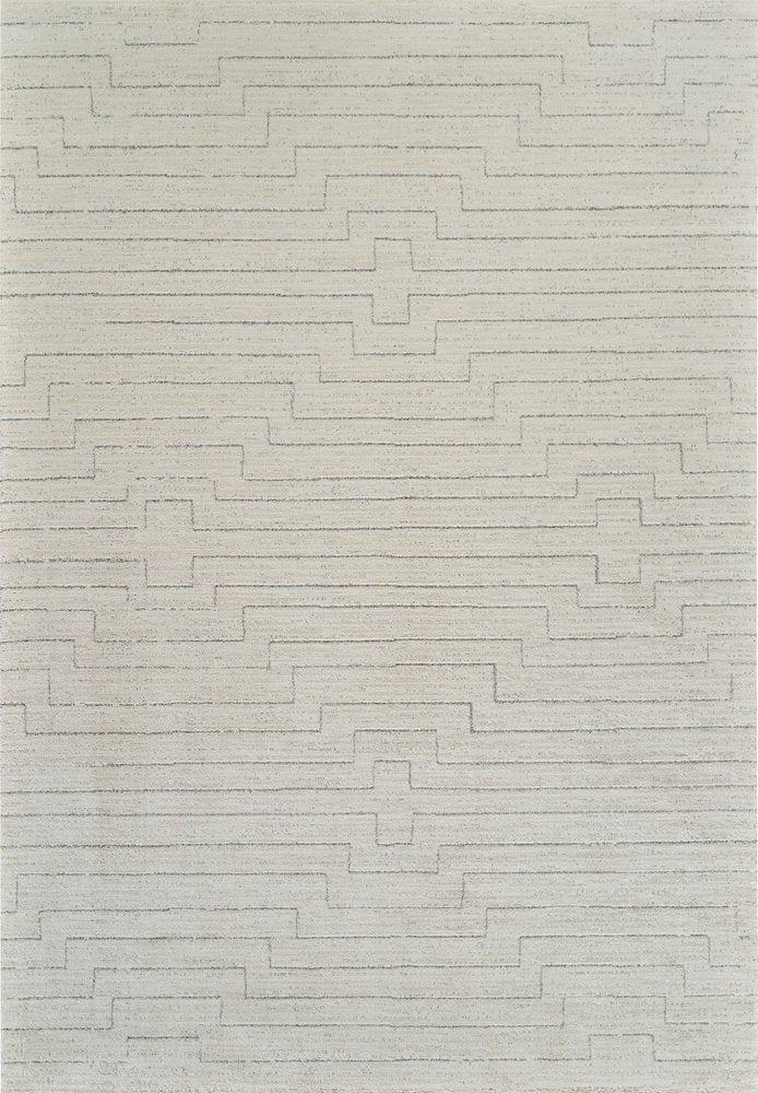 8' X 11' Cream and Beige Abstract Distressed Area Rug