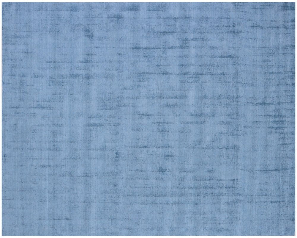 10' X 14' Denim Blue Hand Loomed Area Rug