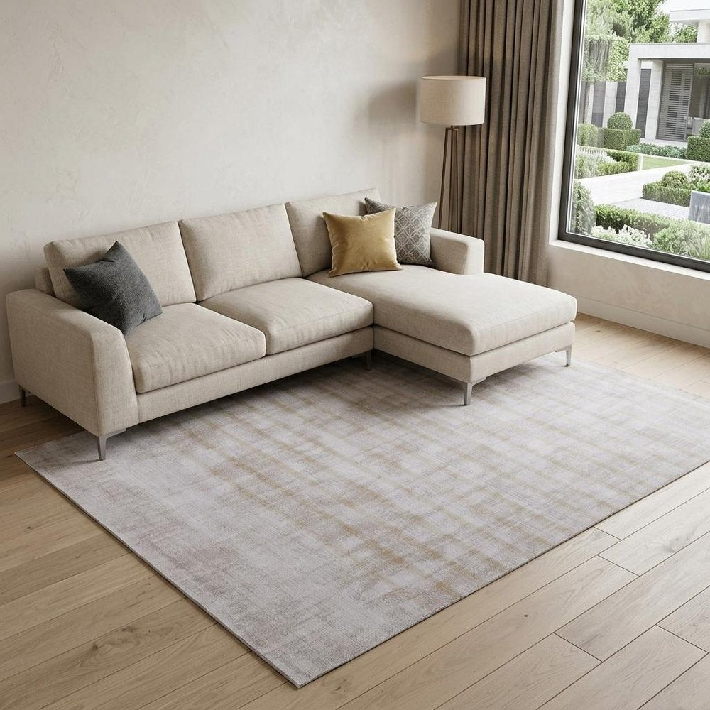 9' X 12' Camel Striped Hand Loomed Area Rug
