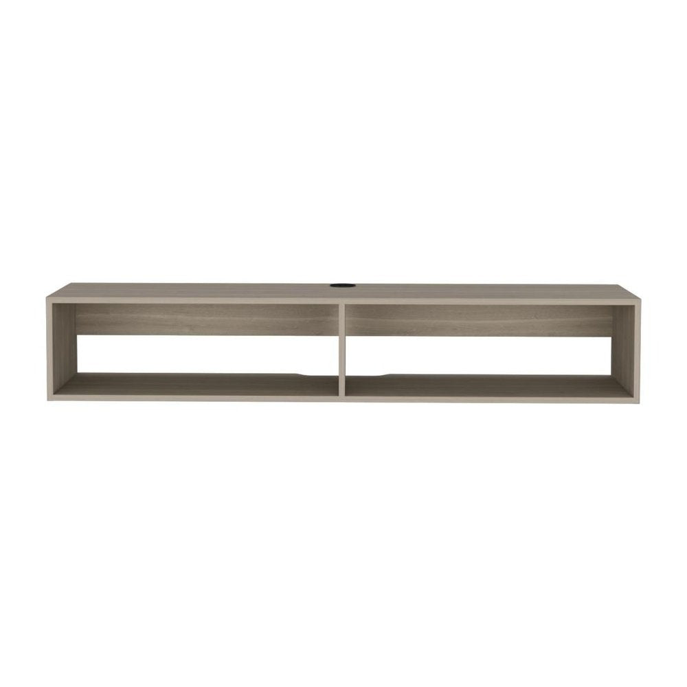 59" Beige Floating Mount TV Stand