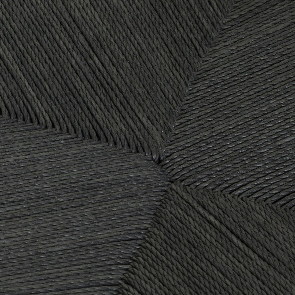 Seven Piece Brown and Black Oval Dining Set with Six Chairs