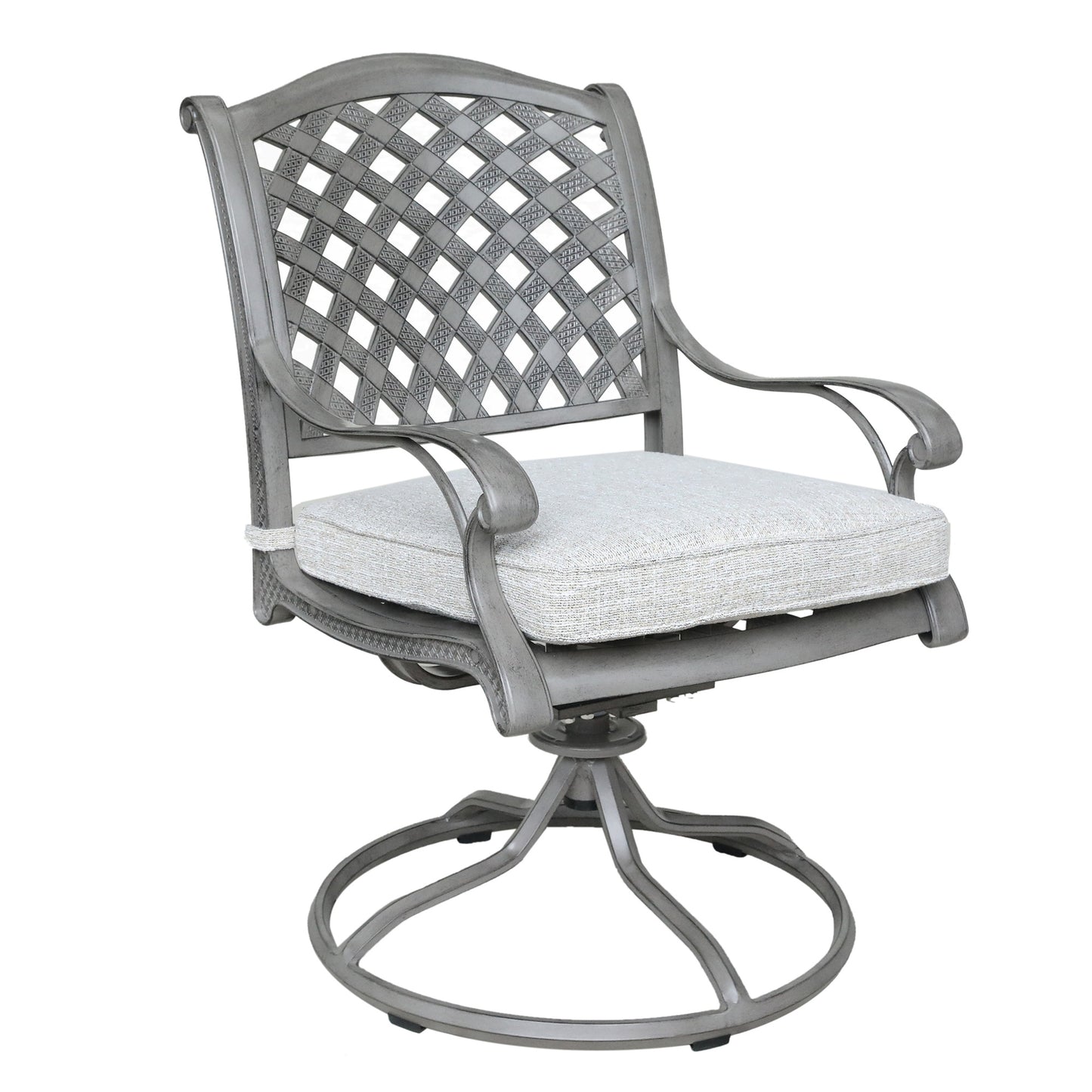 Outdoor 7-Piece Aluminum Dining Set with Cushions - Golden Gauze
