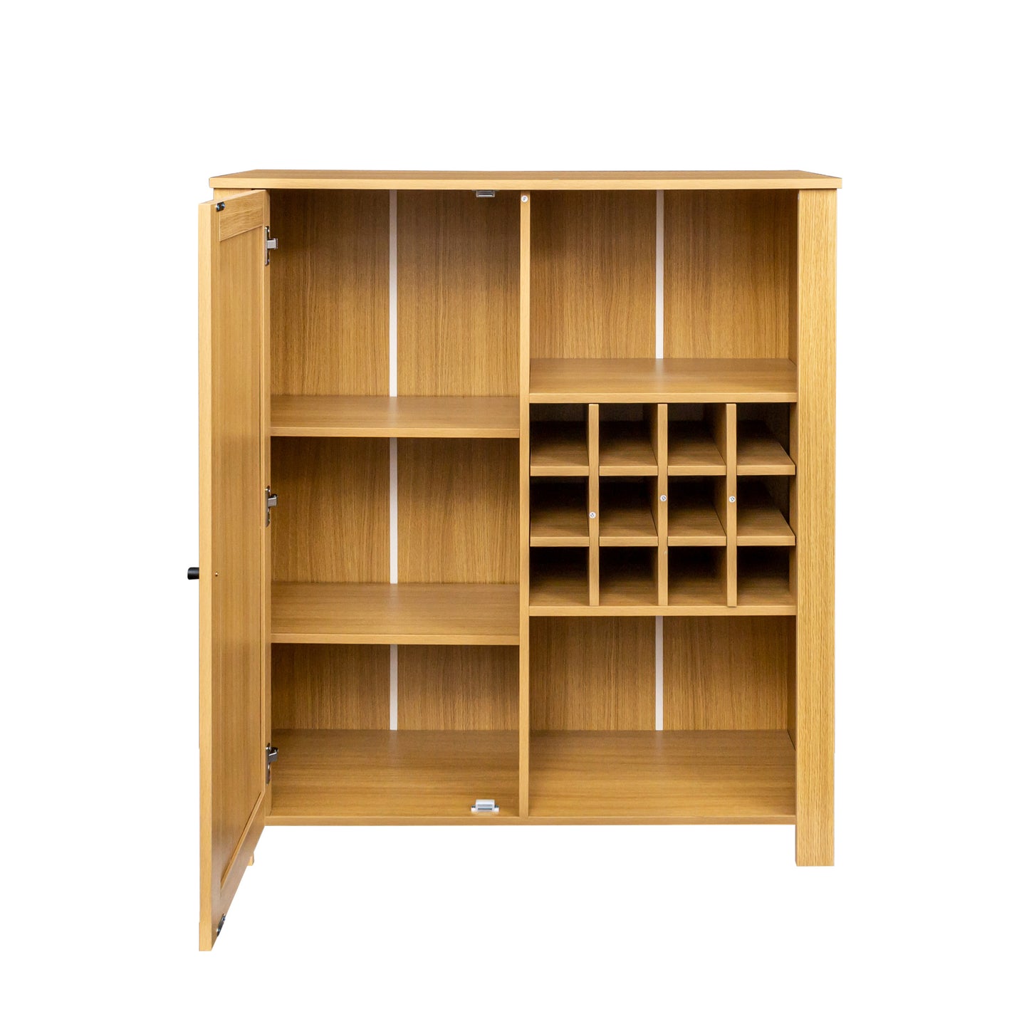 Rattan Storage Cabinet with Adjustable Shelves - Versatile Buffet & Bar