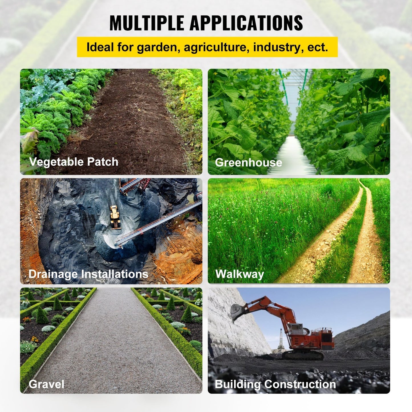 Premium Heavy Duty Weed Barrier Fabric - 3FT x 50FT, 5OZ Woven Control