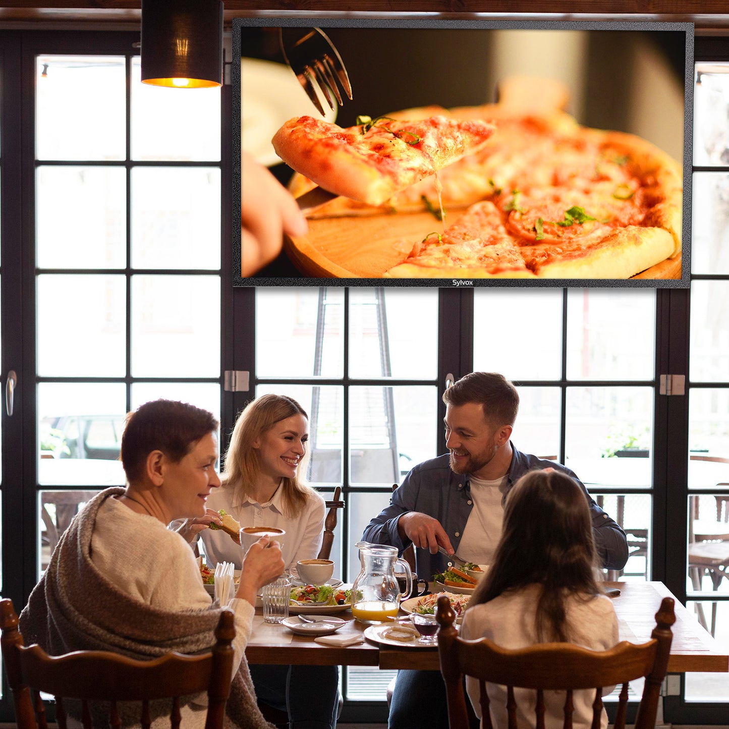 65 Inch Outdoor TV, 2000nits 4K UHD Weatherproof TV for Business - 2-Yr Warranty, 24/7 Operation, IP66 Waterproof