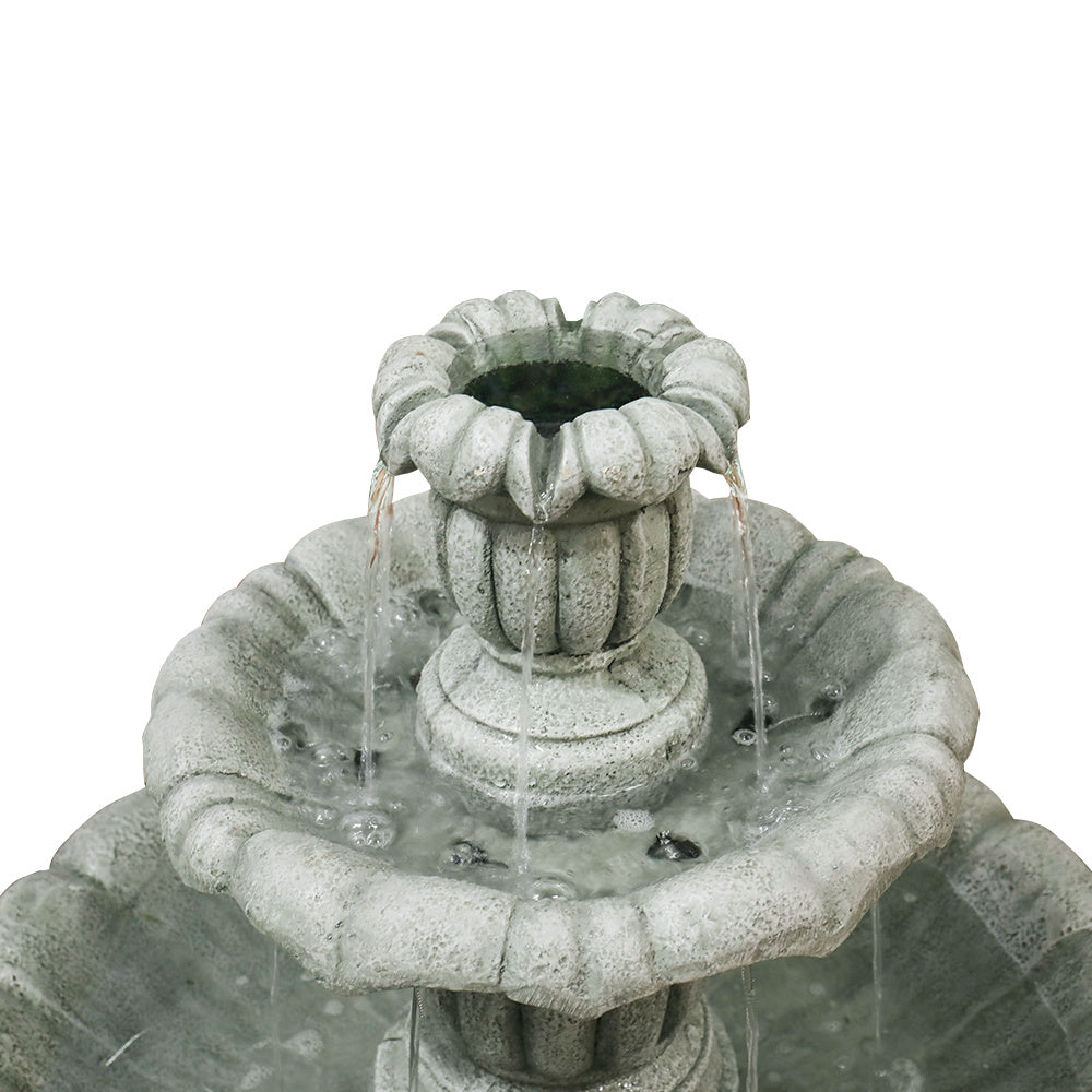 39.3" Outdoor Concrete Floor Water Fountain - Submersible Electric Pump