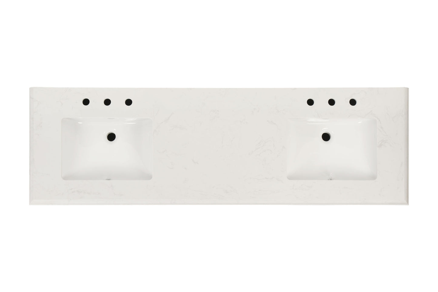 72-Inch Blue Vanity Sink Combo - Marble Countertop & Bathroom Sink Cabinet