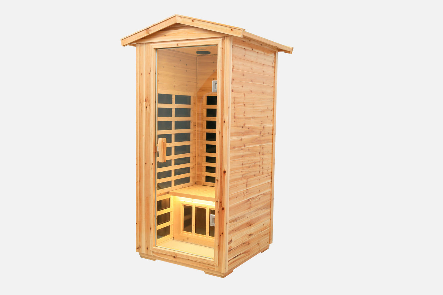 One-Person Far Infrared Outdoor Sauna Room - Fir Wood