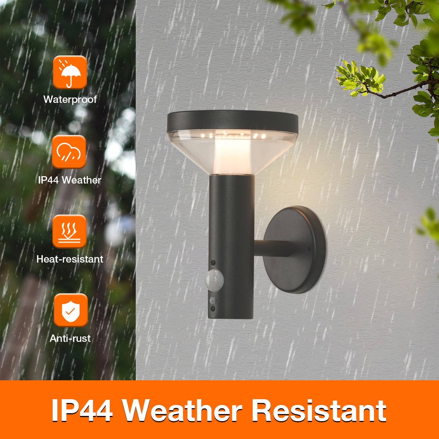 Solar Outdoor Wall Light - Dusk to Dawn LED Lantern