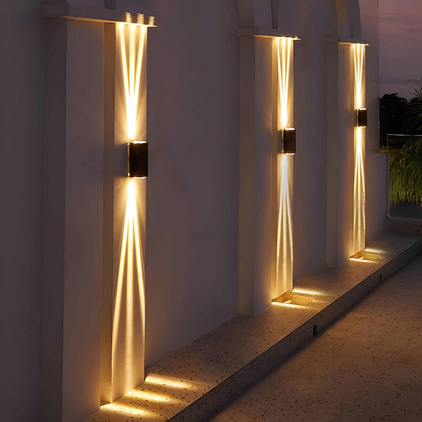 LED Waterproof Outdoor 3 Beams Wall Light - Landscape & Garden Patio Lamp