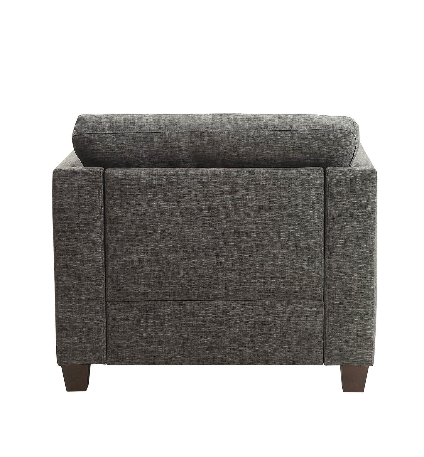 Accent Chair with 3 Pillows in a Light Charcoal Linen