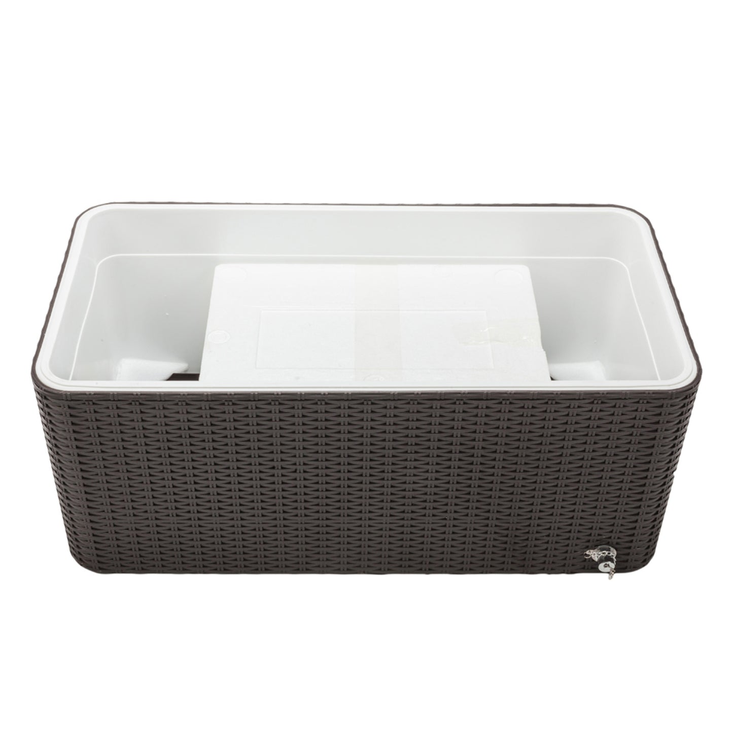 High Quality 80QT Rattan Cooler with Shelf - Square Legs