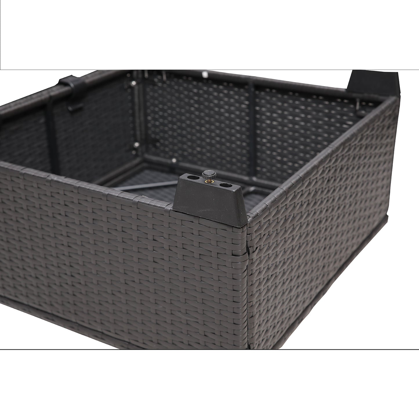 7-Piece Outdoor Garden Patio Furniture - PE Rattan Wicker Sofa Set & Coffee Table