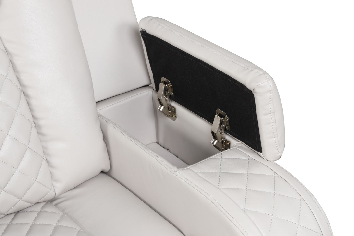LED & Power Recliner 3 PC Living Room Set - Faux Leather in Ice