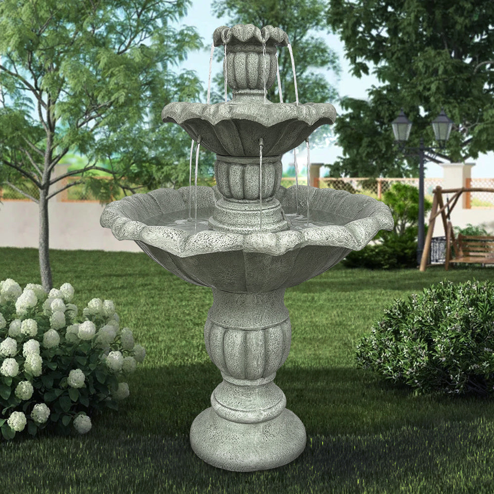 39.3" Outdoor Concrete Floor Water Fountain - Submersible Electric Pump
