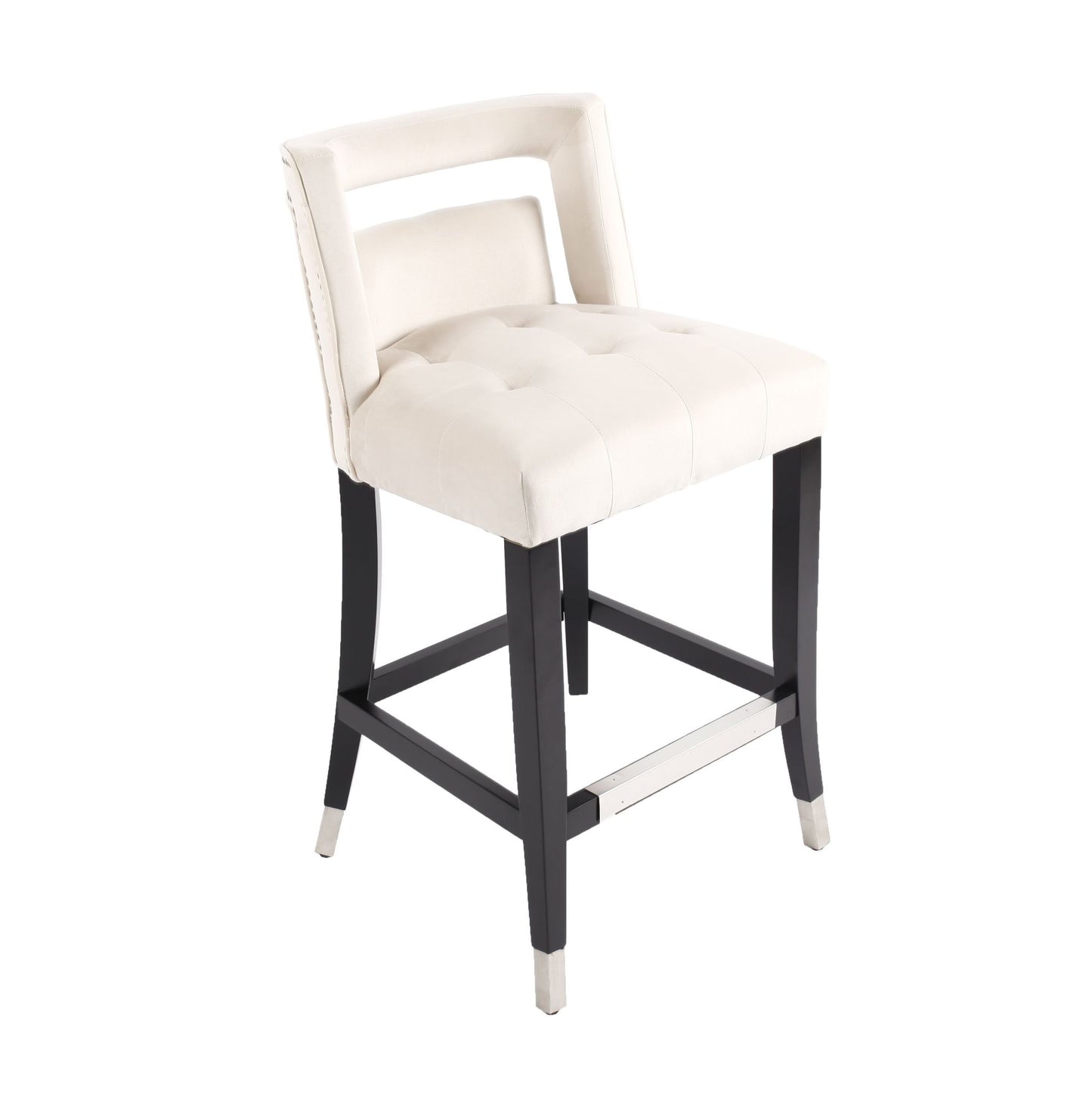 Suede Velvet Barstool 2 pcs Set | 26 inch Seater Height