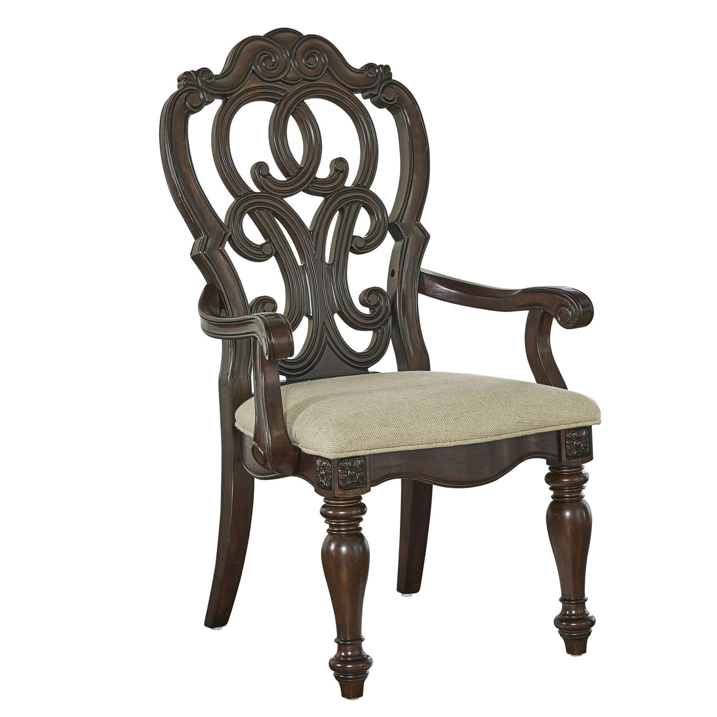 9-Piece Dining Set - Brown (Dining Table, 6 Side Chairs, 2 Arm Chairs)
