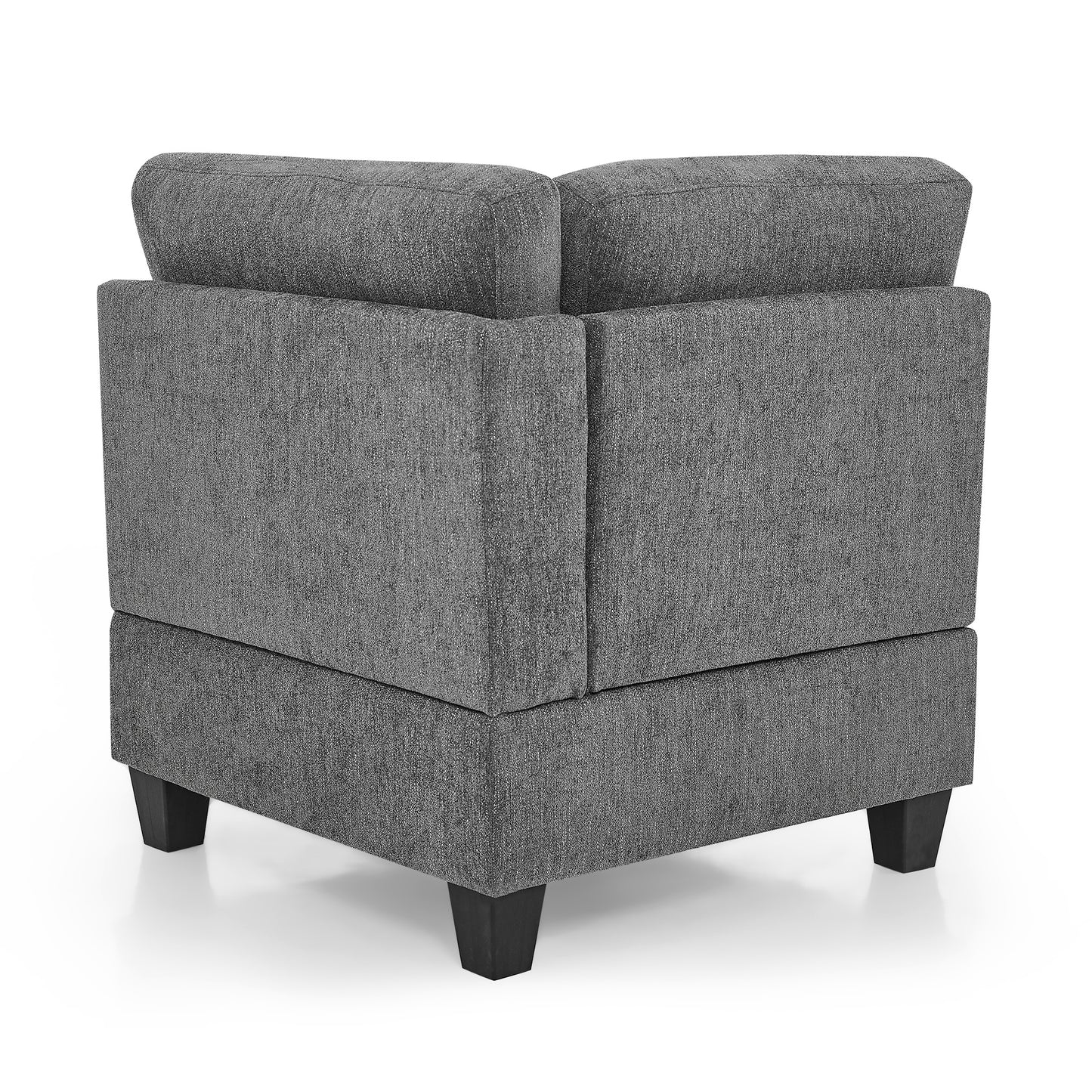 U-Shape Modular Sectional Sofa - DIY Combination, 12-Piece Set in Gray