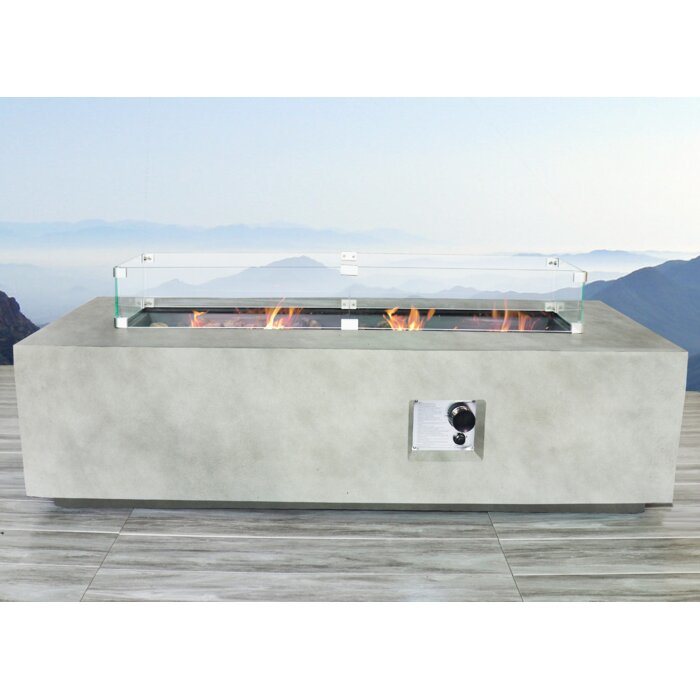 Fiber Reinforced Concrete Outdoor Fire Pit Table