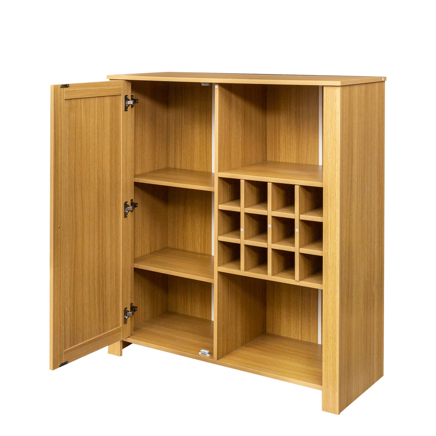 Rattan Storage Cabinet with Adjustable Shelves - Versatile Buffet & Bar