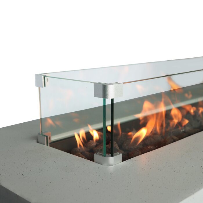 Fiber Reinforced Concrete Outdoor Fire Pit Table