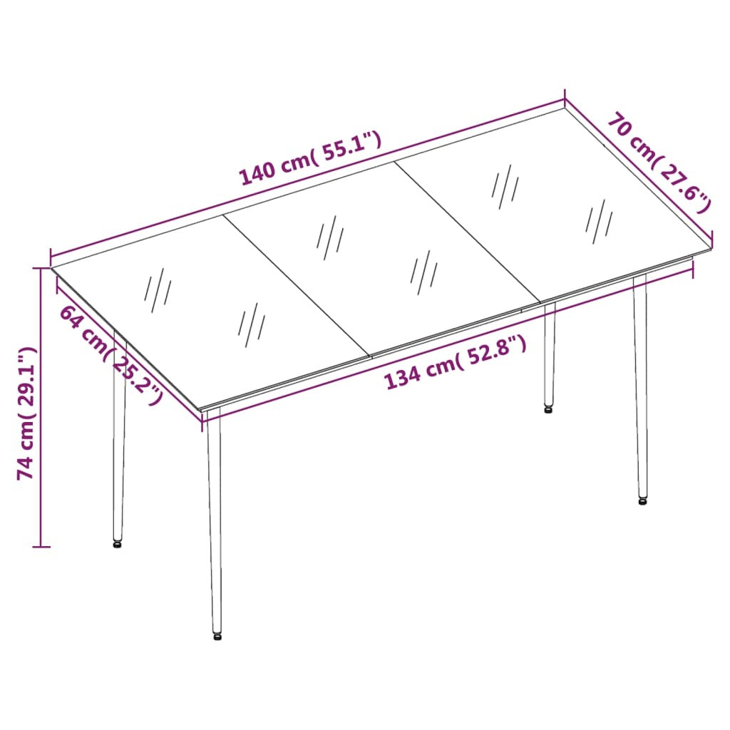 7-Piece Patio Dining Set - Brown, Elegant Design for Outdoor Spaces