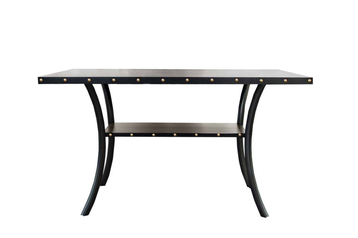 Modern Classic 7pc Counter Height Dining Set - Natural Wood & Gray Fabric