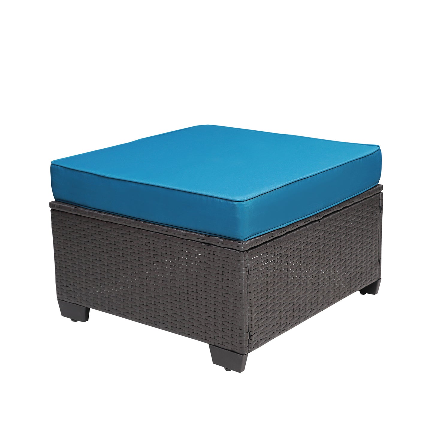7-Piece Outdoor Garden Patio Furniture - PE Rattan Wicker Sofa Set & Coffee Table