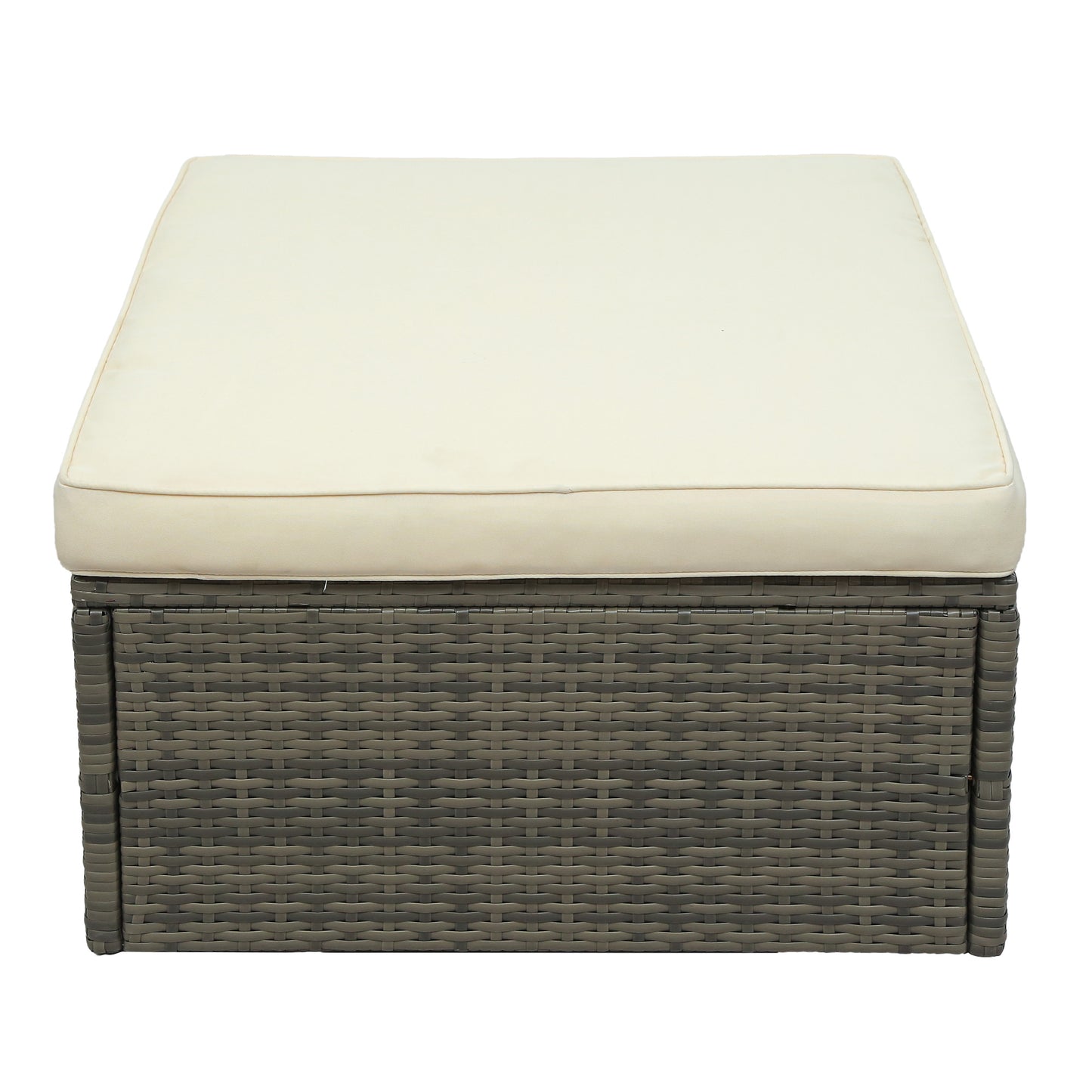 5-Piece Patio Wicker Furniture Set - Sofa, Ottomans & Lift Top Table