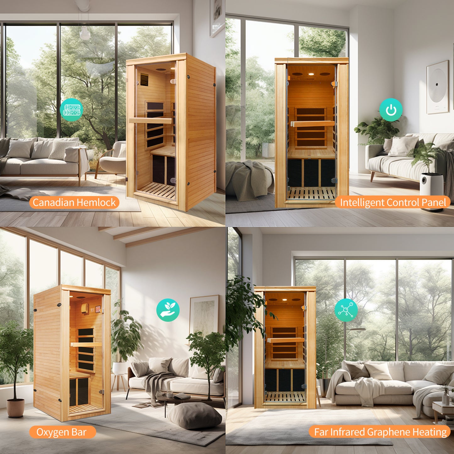 Single Person Far-Infrared Sauna Room - Home Wellness