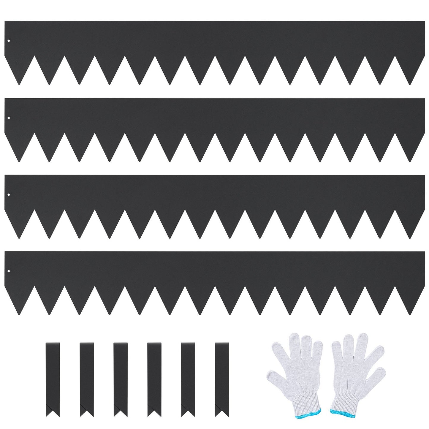 Steel Landscape Edging - 4-Pack Garden Borders, 40" x 6" Strips