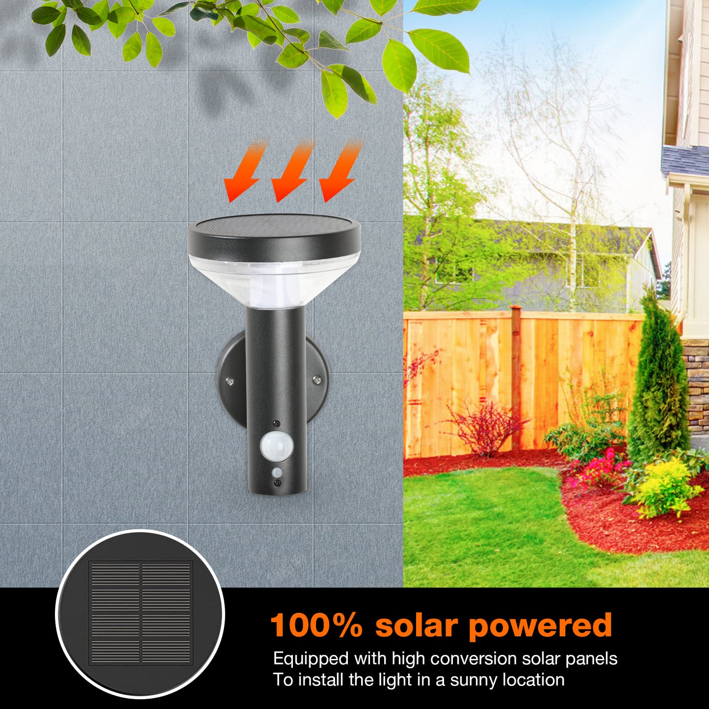 Solar Outdoor Wall Light - Dusk to Dawn LED Lantern