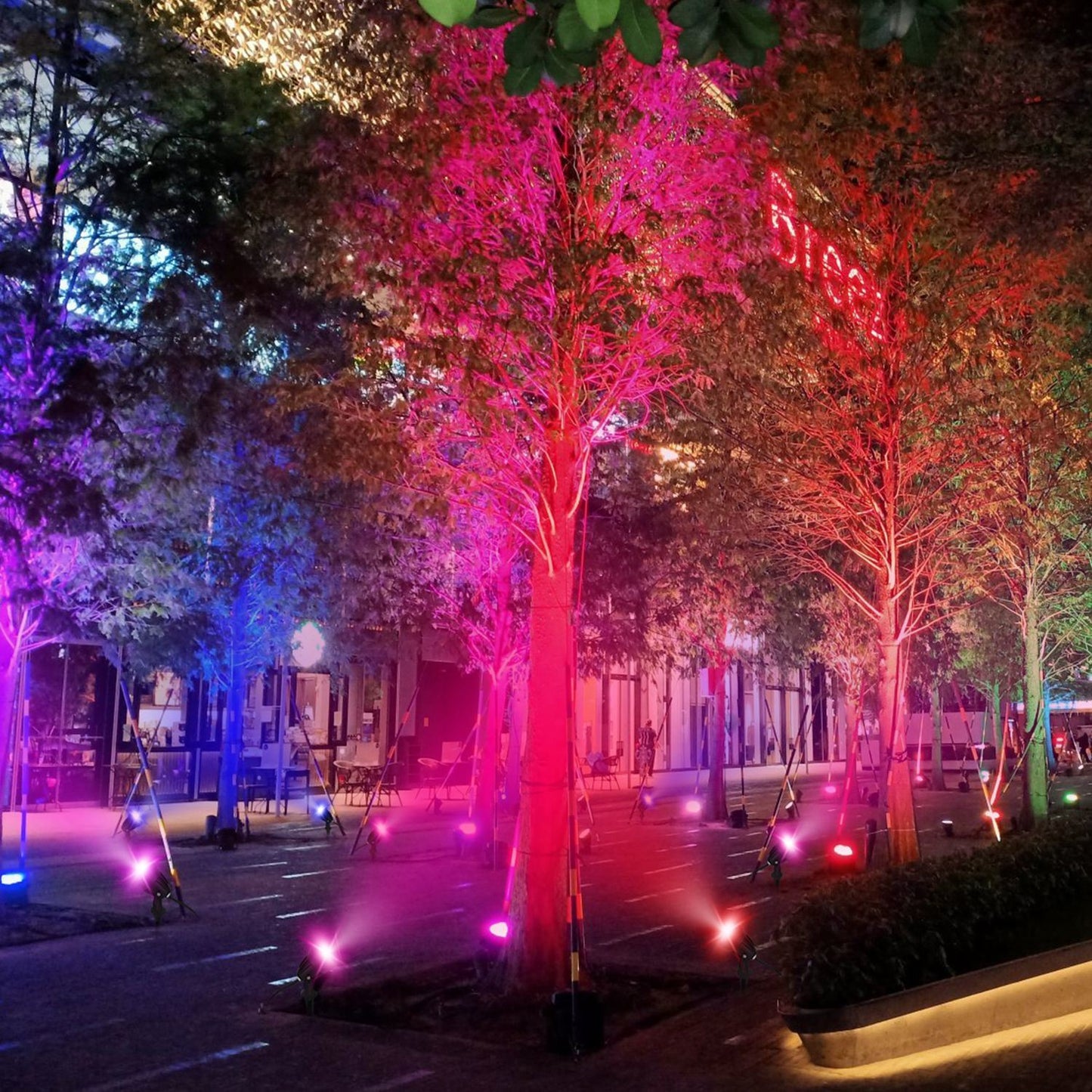 4Pcs Color Changing Landscape Lights - RGBW LED Spotlight, IP65 Waterproof