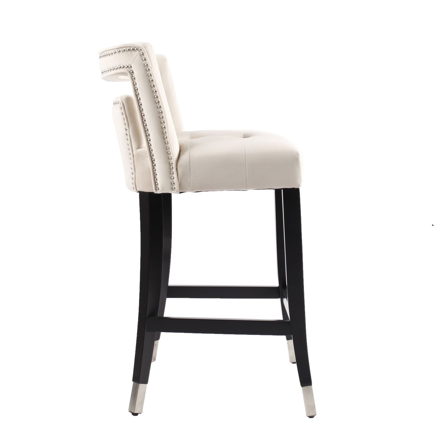 Suede Velvet Barstool 2 pcs Set | 26 inch Seater Height