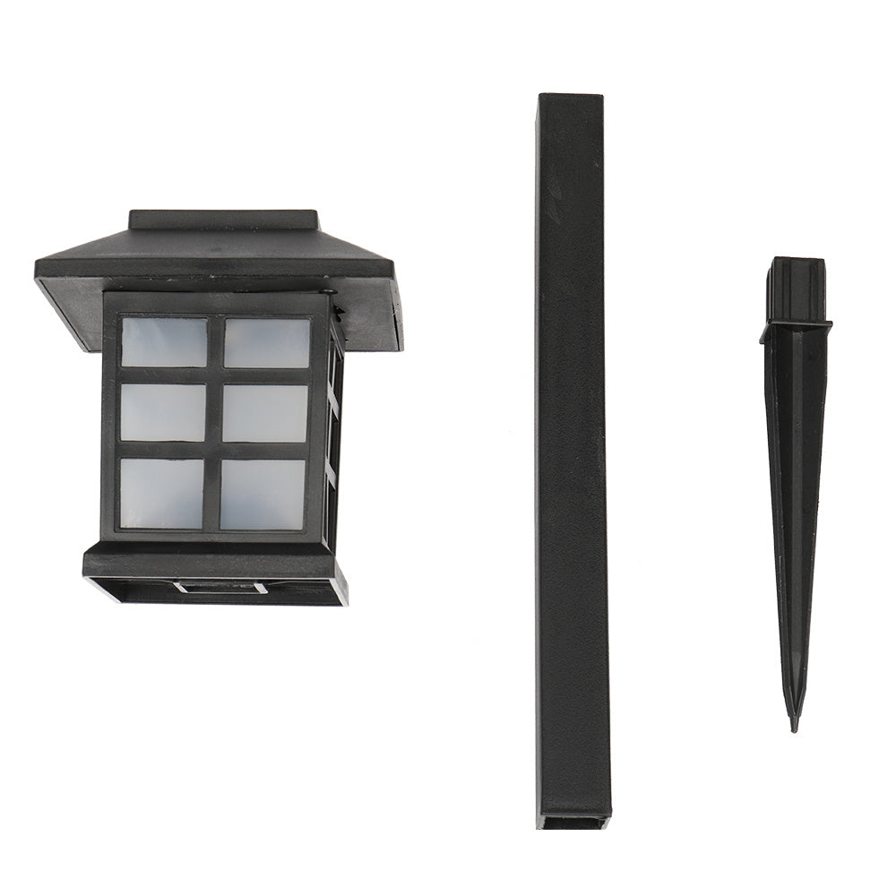 6pcs White LED Solar Lantern Torch Lights - Garden Landscape Lighting