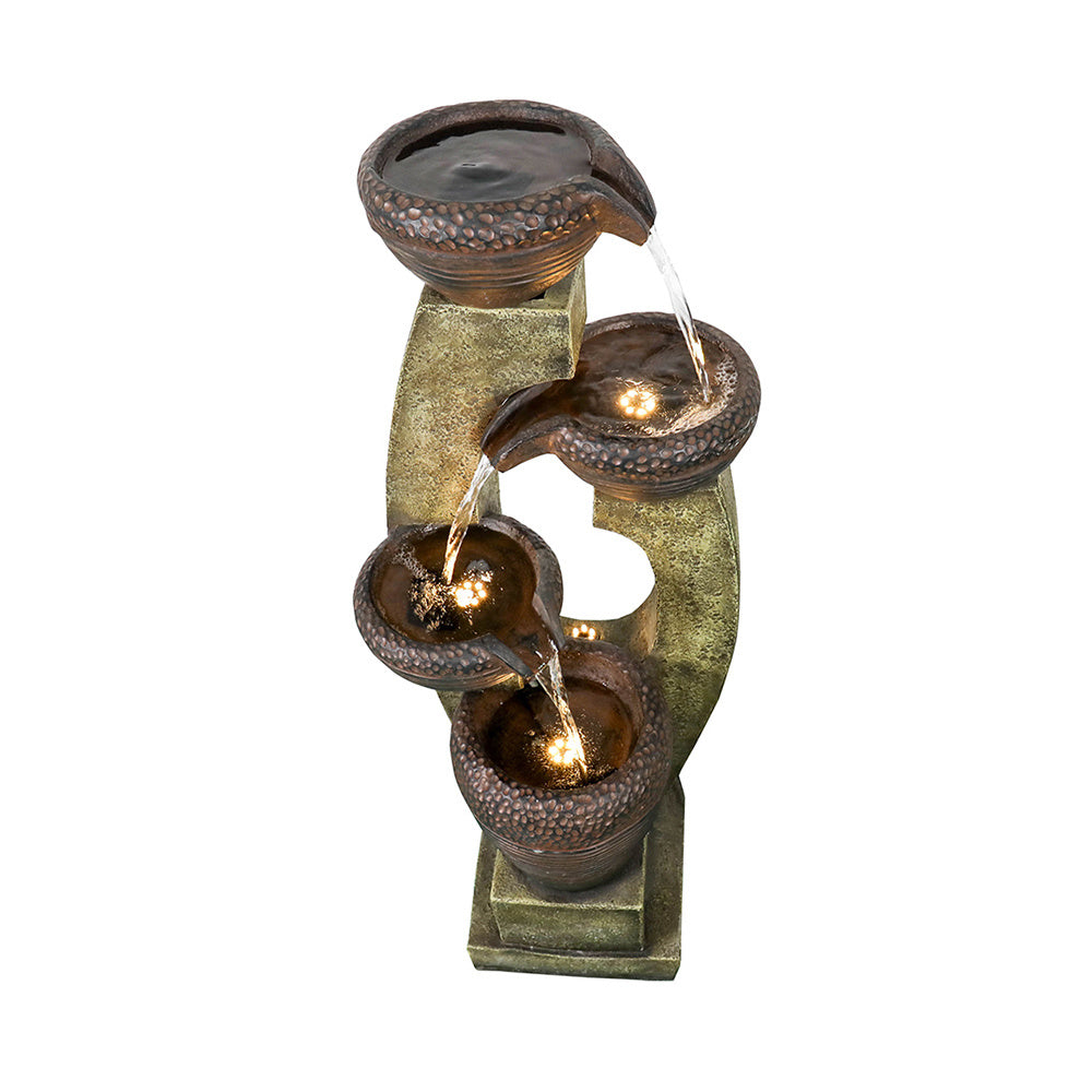 40" Tall Modern Outdoor Fountain - Contemporary Garden & Patio Decor