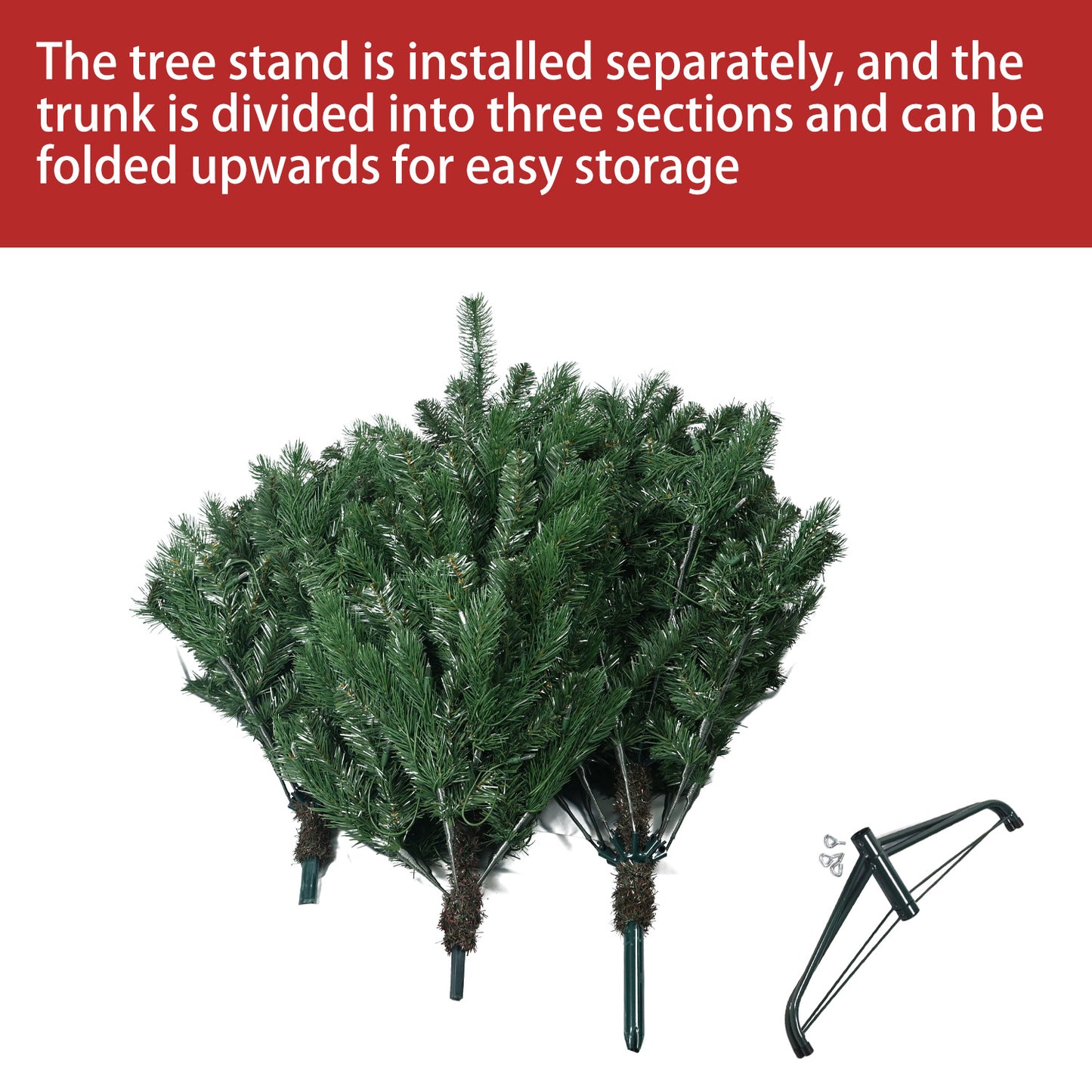 6FT PE/PVC Mixed Automatic Christmas Tree with Lights - Xmas Decoration