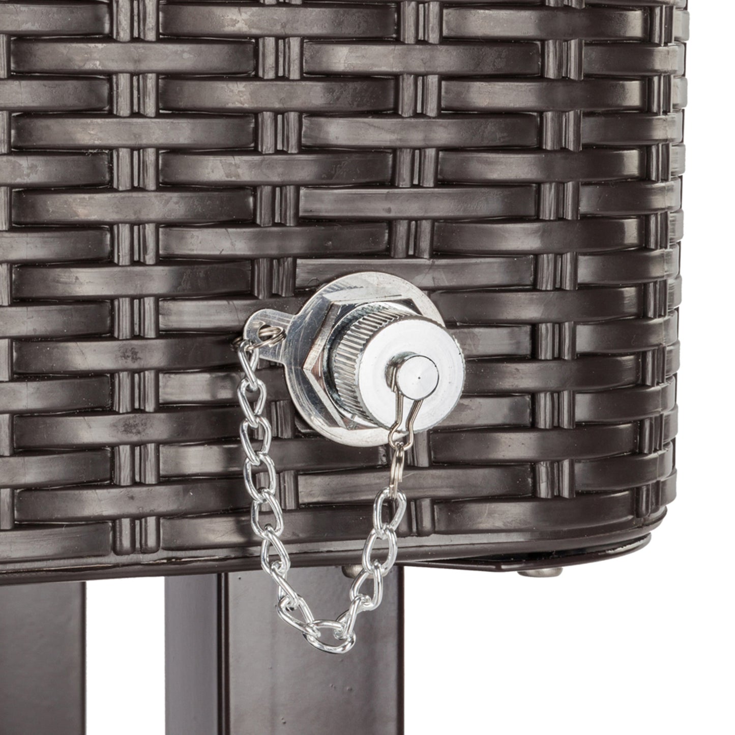 High Quality 80QT Rattan Cooler with Shelf - Square Legs