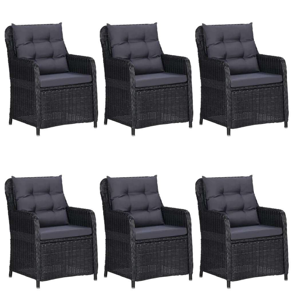 7-Piece Patio Dining Set - Black, Elegant Design for Outdoor Spaces