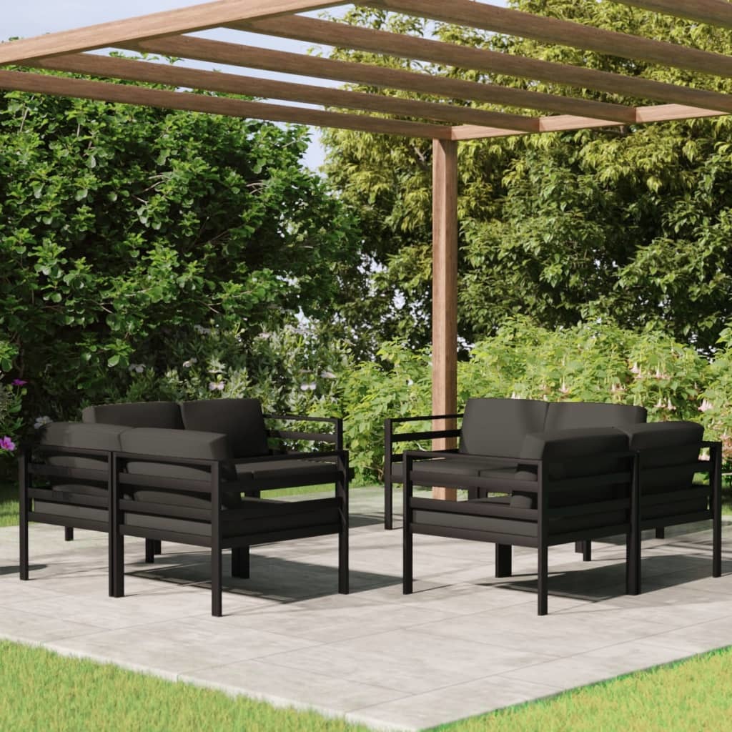 Stylish Aluminum Patio Lounge Set - Modular Design, Comfortable Cushions
