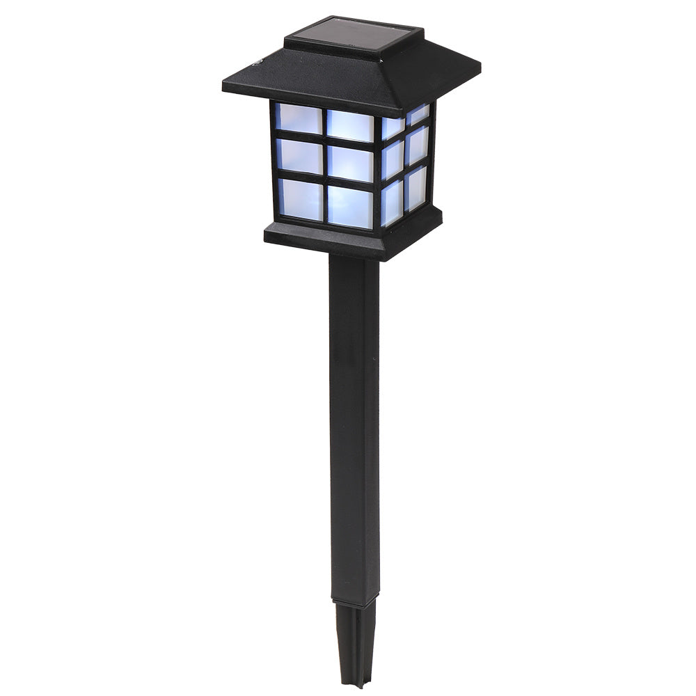 6pcs White LED Solar Lantern Torch Lights - Garden Landscape Lighting