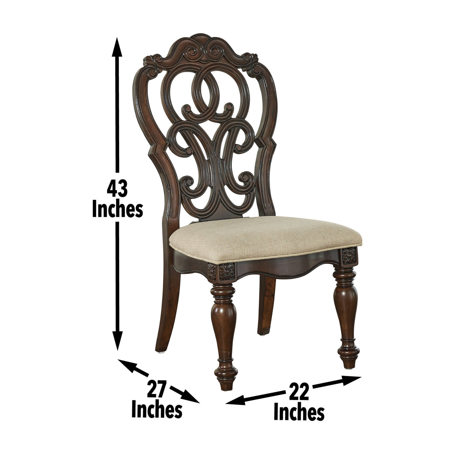 9-Piece Dining Set - Brown (Dining Table, 6 Side Chairs, 2 Arm Chairs)