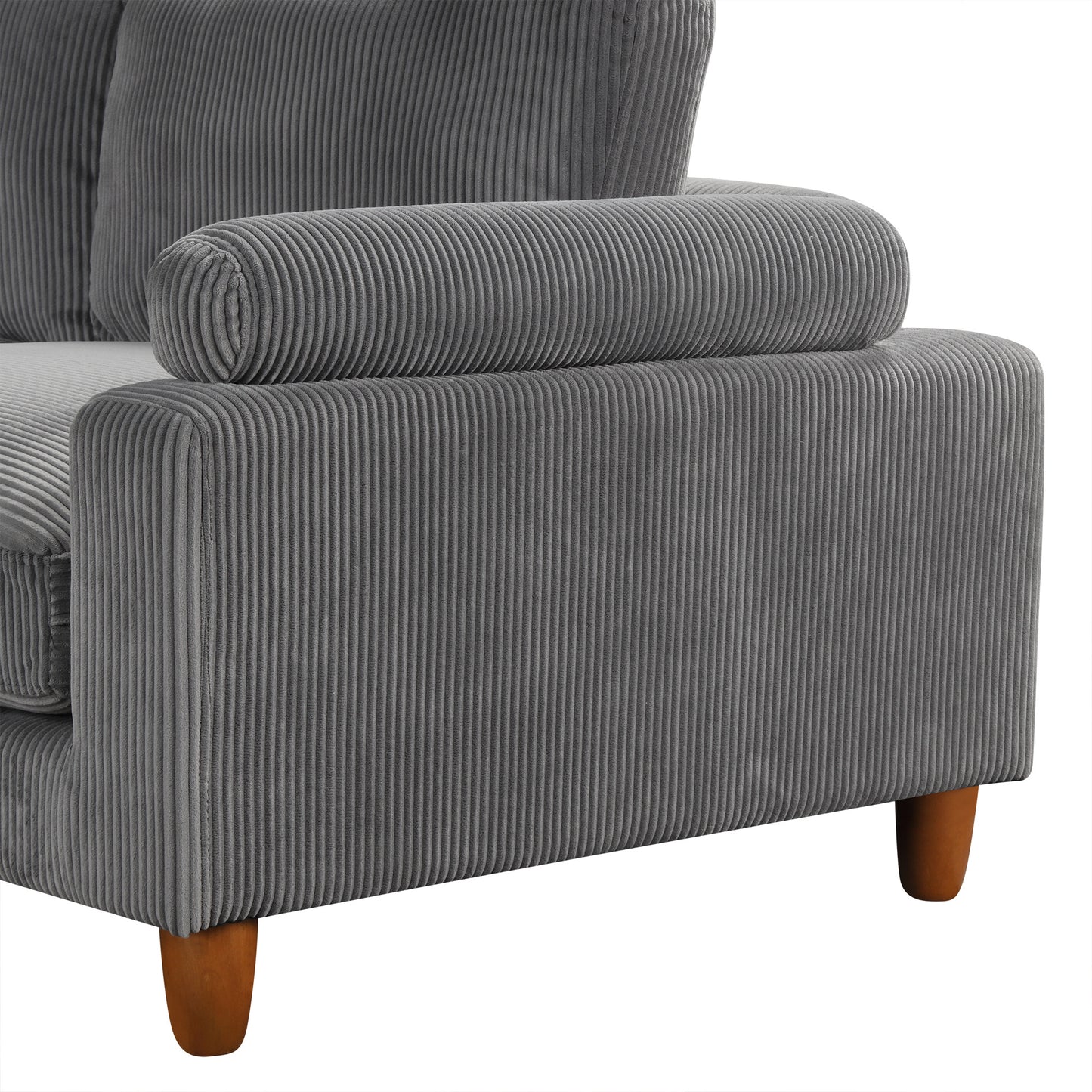 U-Style Modular Sectional Sofa with Ottoman - 163" L-Shaped Corner (6-Seater)