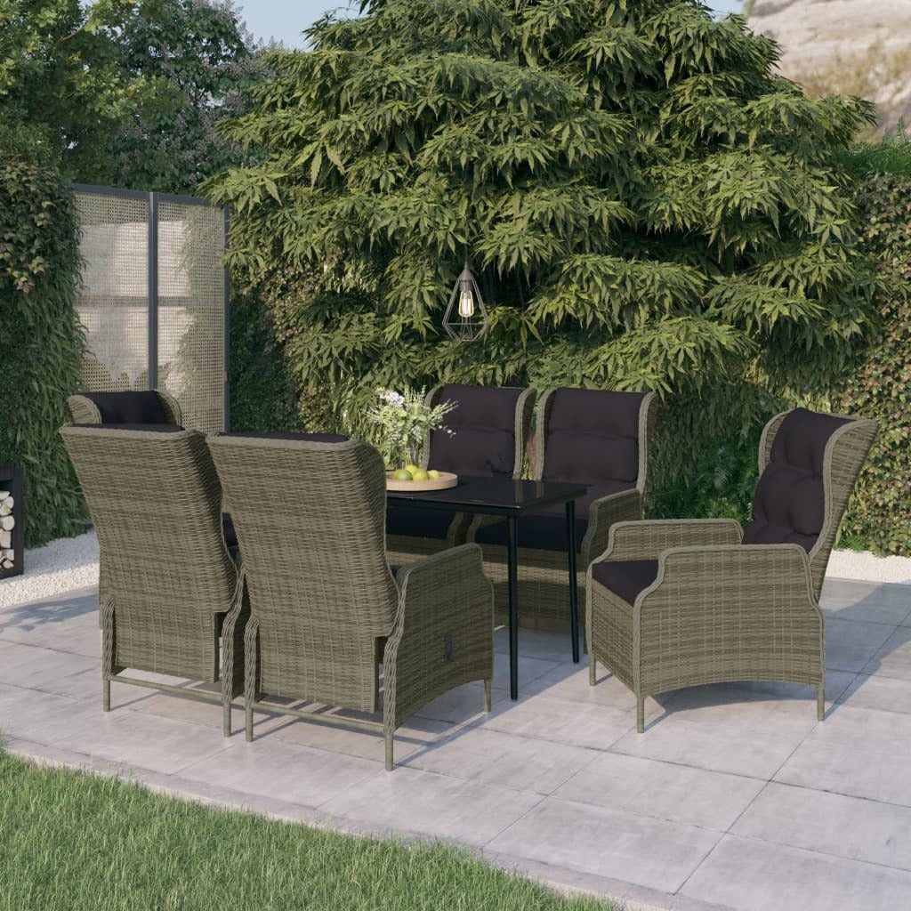 7-Piece Patio Dining Set - Brown, Elegant Design for Outdoor Spaces