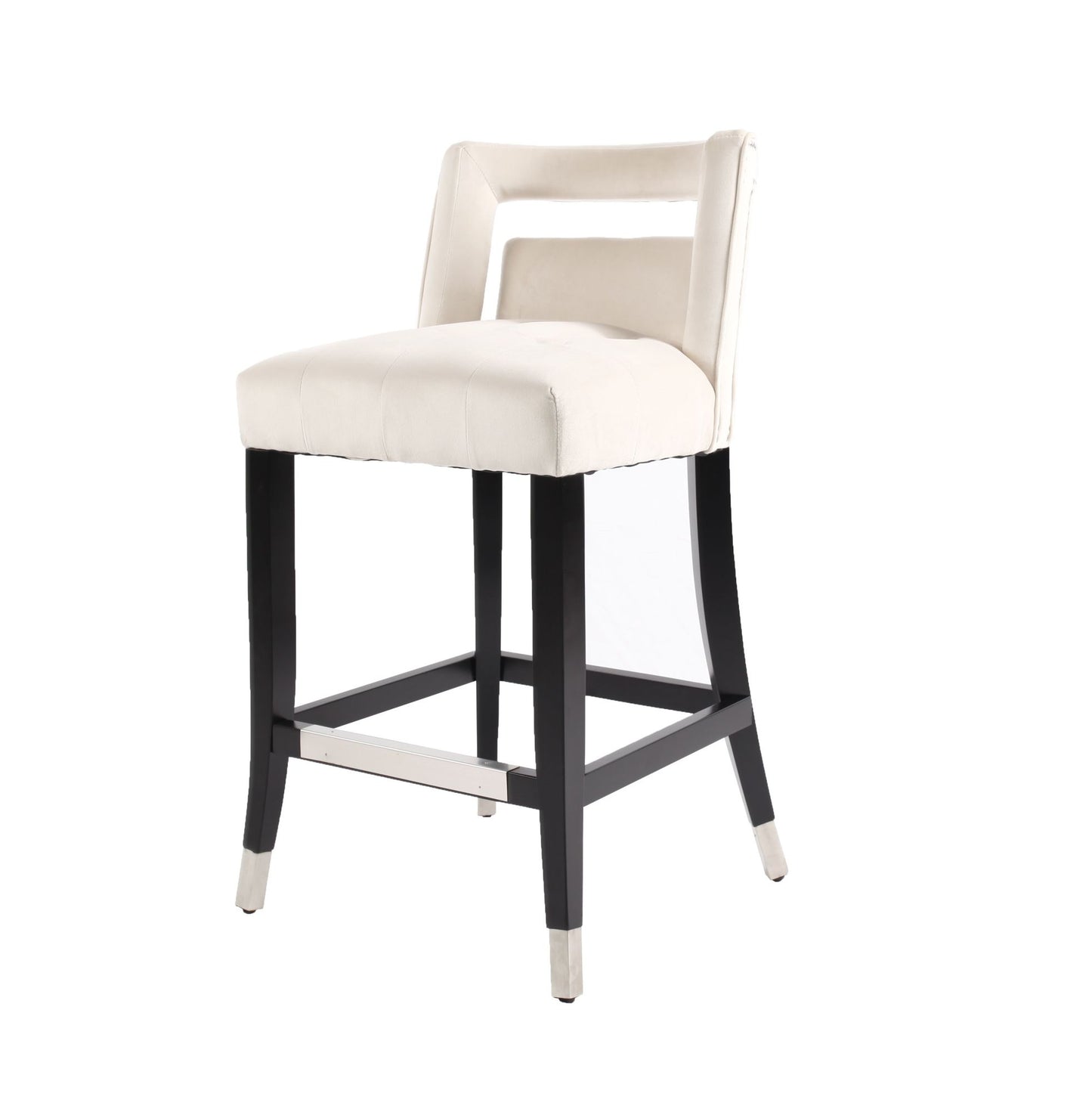 Suede Velvet Barstool 2 pcs Set | 26 inch Seater Height